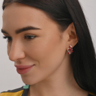 Срібний набір з золотими пластинами