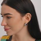 Срібні сережки з золотими накладками