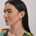 Срібний набір з золотими пластинами