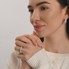 Срібний набір з золотими пластинами