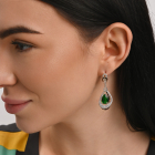 Срібний набір з золотими пластинами