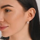 Срібний набір з золотими пластинами