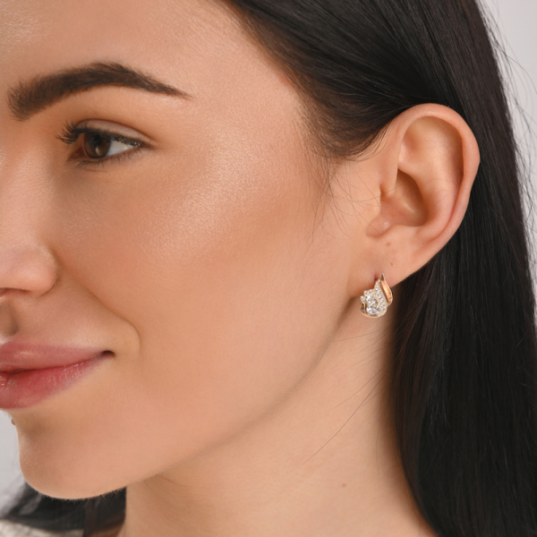 Срібний набір з золотими пластинами