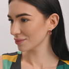 Срібний набір з золотими пластинами