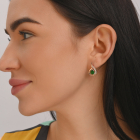 Срібний набір з золотими пластинами