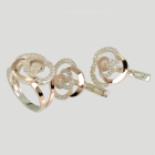 Срібний набір з золотими пластинами