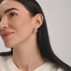 Срібний набір з золотими пластинами