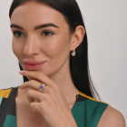 Срібний набір з золотими пластинами