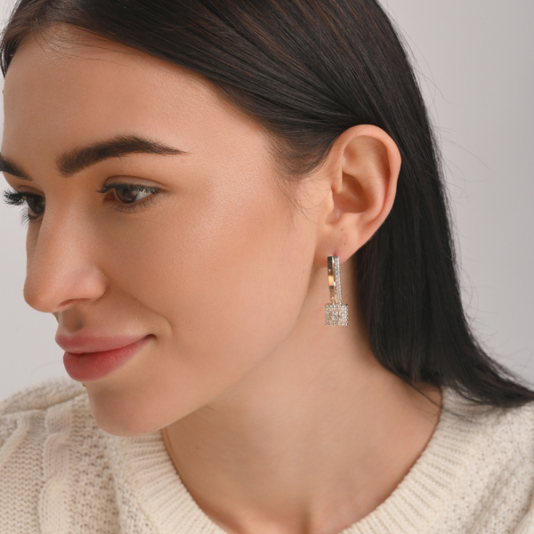 Срібний набір з золотими пластинами