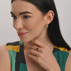 Серебряный набор с золотыми пластинами