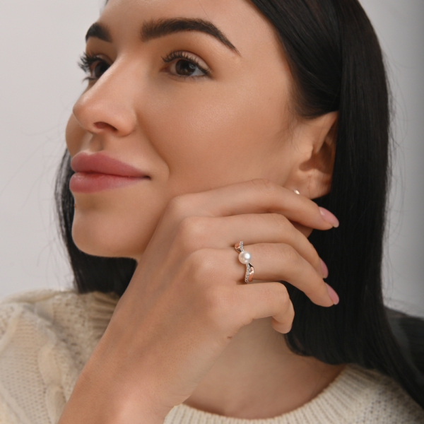 Срібний набір з золотими пластинами