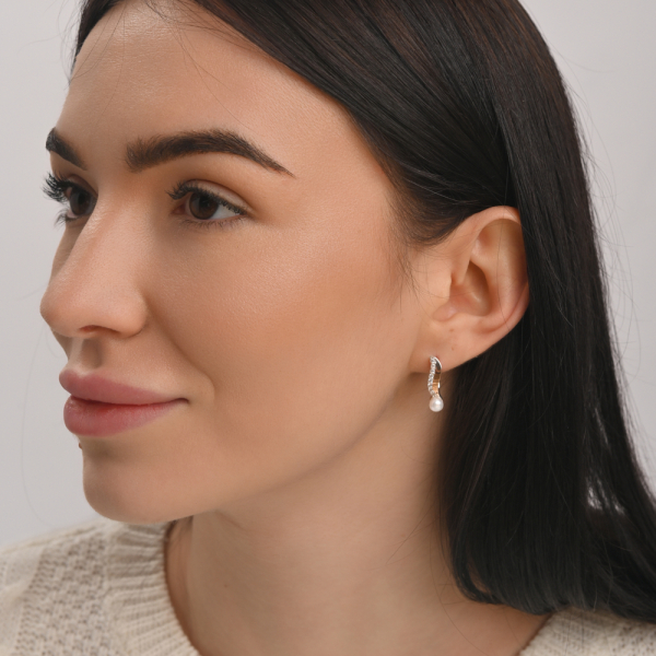 Срібний набір з золотими пластинами