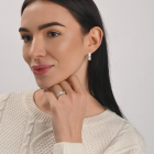 Срібний набір з золотими пластинами