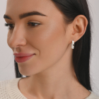 Срібний набір з золотими пластинами