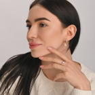 Срібний набір з золотими пластинами