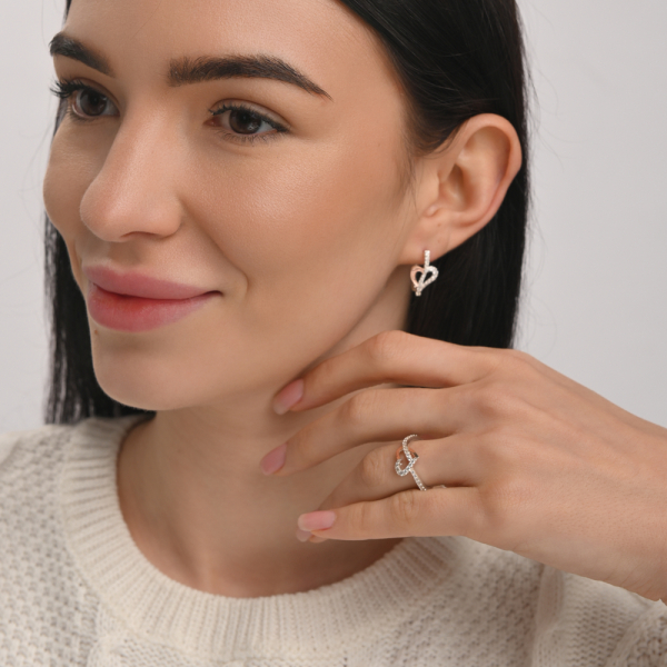 Срібні сережки з золотими пластинами