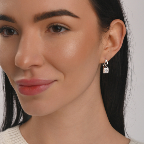 Срібні сережки з золотими пластинами