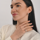 Срібний набір з золотими пластинами