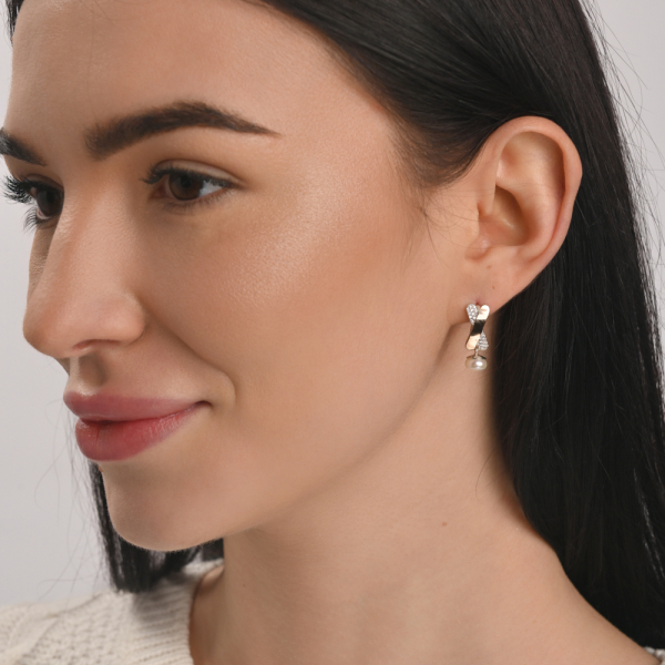 Срібний набір з золотими пластинами