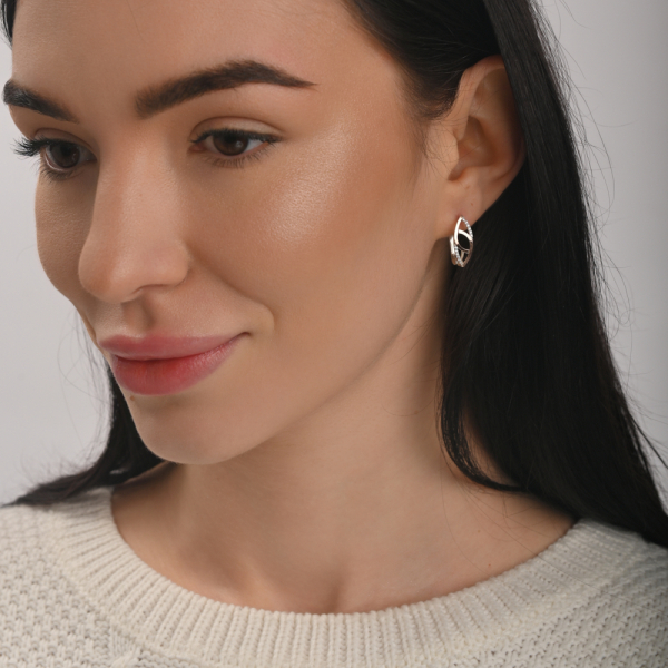 Срібний набір з золотими пластинами