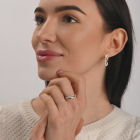 Срібний набір з золотими пластинами