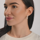 Срібний набір з золотими пластинами