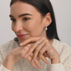 Срібний набір з золотими пластинами