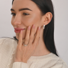 Срібний набір з золотими пластинами