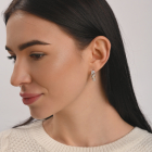 Срібний набір з золотими пластинами