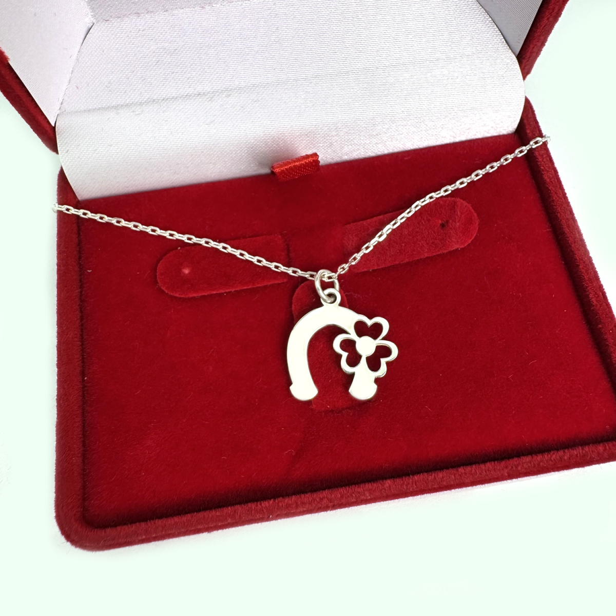 Срібна підвіска на ланцюжку "Підкова" 2013п