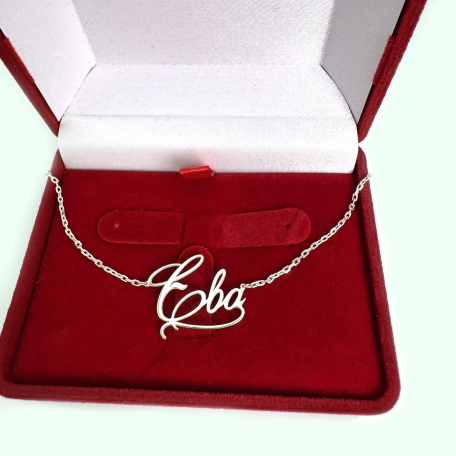 Серебряная подвеска на цепочке с именем 2020п