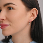 Серебряные серьги с золотыми вставками