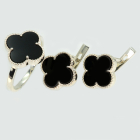 Срібний набір з конюшиною