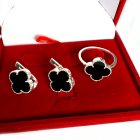 Срібний набір з конюшиною