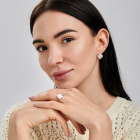 Срібний набір з конюшиною