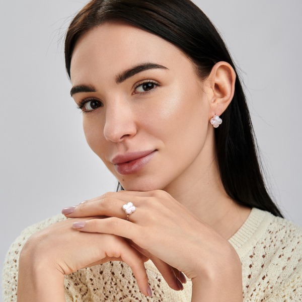 Срібний набір з конюшиною