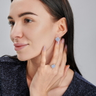 Срібний набір з конюшиною