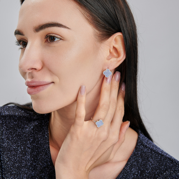 Срібний набір з конюшиною