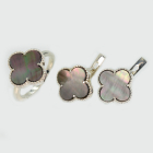 Срібний набір з конюшиною