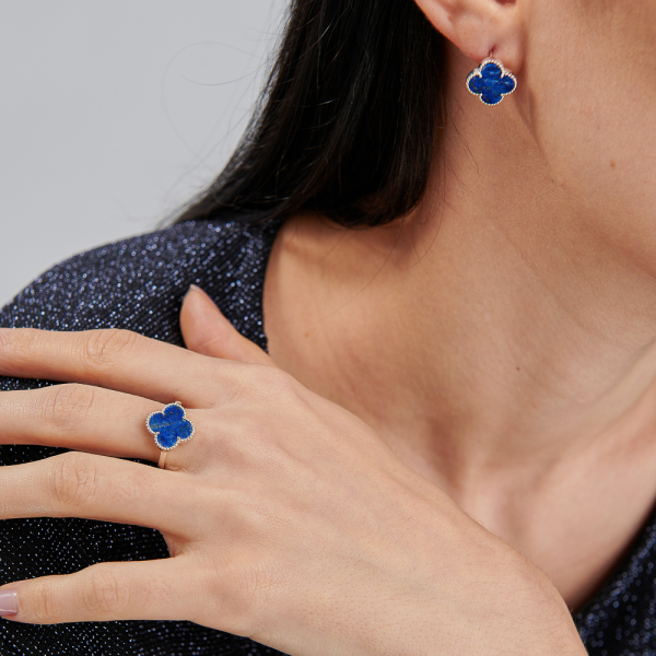 Срібний набір з конюшиною