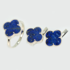 Срібний набір з конюшиною