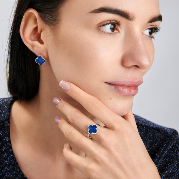 Срібний набір з конюшиною