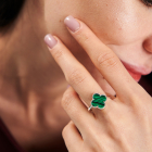 Срібна каблучка з конюшиною