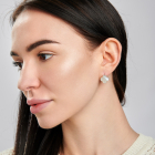 Срібні сережки з конюшиною