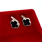 Срібні сережки з конюшиною