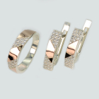 Срібний набір з золотими пластинами