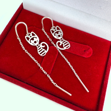 Серебряные серьги-протяжки, 3001с