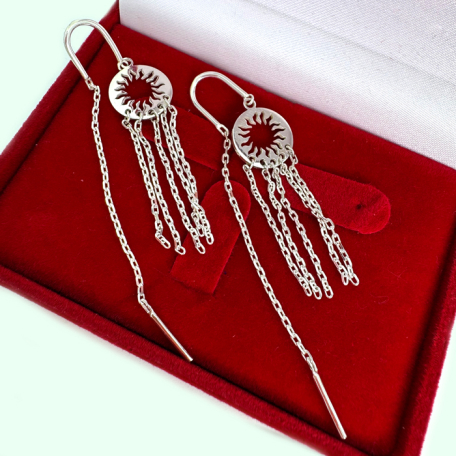 Серебряные серьги-протяжки, 3003с