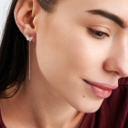 Срібні сережки-протяжки