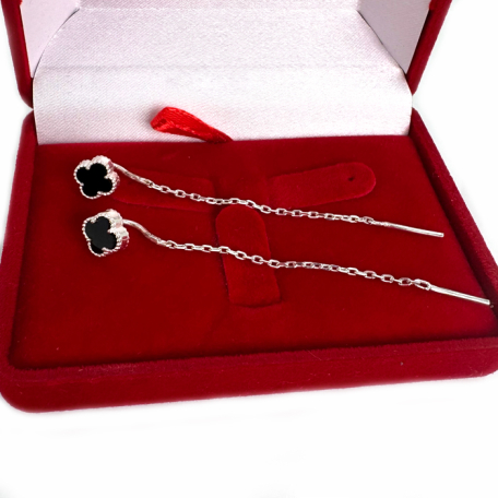 Срібні сережки-протяжки